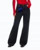 Pinko Wanda Waist Down Wide-leg With Two Ways To Wear Τζιν Παντελόνι