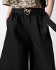 Pinko Doreen Long Shorts With Love Birds Buckle Black Παντελόνι