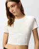 Pinko Veduta Bustier Top White Μπλούζα