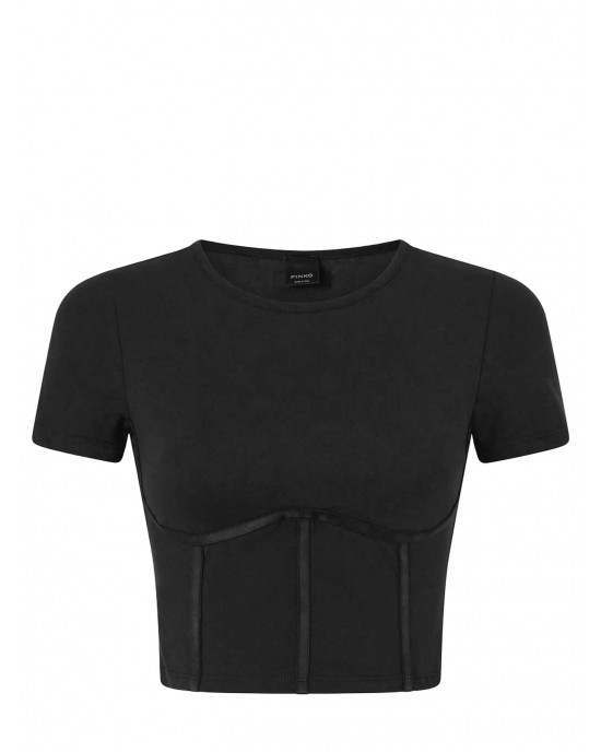Pinko Veduta Bustier Top Black Μπλούζα