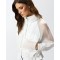 Pinko Beth Technical Jacket With Sheer Inserts White Τζάκετ
