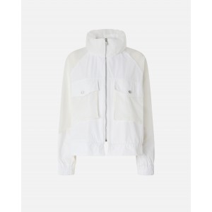 Pinko Beth Technical Jacket With Sheer Inserts White Τζάκετ
