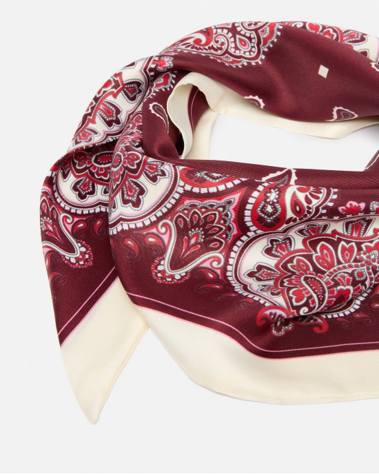 Pinko Swing Triangular Scarf With Floral Paisley Print Μαντήλι