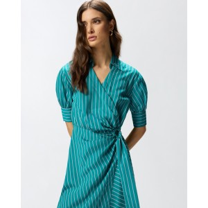 Pinko Alexandra Long Wrap With Striped Pattern Φόρεμα