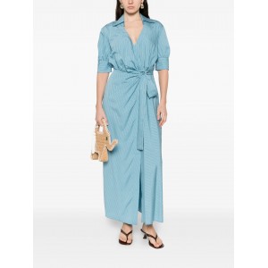 Pinko Alexandra Striped Tie-Waist Φόρεμα