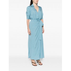 Pinko Alexandra Striped Tie-Waist Φόρεμα