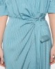 Pinko Alexandra Striped Tie-Waist Φόρεμα