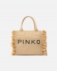 Pinko Beach Shopper Raffia With Logo & Tassels Τσάντα