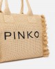 Pinko Beach Shopper Raffia With Logo & Tassels Τσάντα