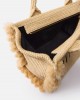 Pinko Beach Shopper Raffia With Logo & Tassels Τσάντα