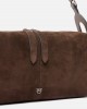 Pinko 24 Classic Keeper Suede Brown Shoulder Τσάντα