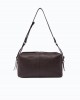 Pinko 24 Classic Keeper In New Biker Leather Brown Τσάντα Ώμου