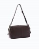 Pinko 24 Classic Keeper In New Biker Leather Brown Τσάντα Ώμου
