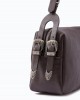 Pinko 24 Classic Keeper In New Biker Leather Brown Τσάντα Ώμου