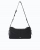 Pinko 24 Classic Keeper In New Biker Leather Black Τσάντα Ώμου