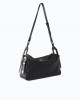 Pinko 24 Classic Keeper In New Biker Leather Black Τσάντα Ώμου