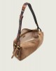 Pinko 24 Big Keeper In Spray-effect Suede Brown Τσάντα Ώμου