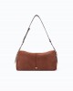 Pinko 24 Big Keeper In Spray-effect Suede Dark Red Τσάντα Ώμου