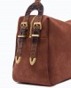 Pinko 24 Big Keeper In Spray-effect Suede Dark Red Τσάντα Ώμου