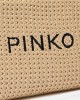 Pinko Necessaire Small Raffia Logo & Handle Τσάντα