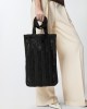 Pinko Easy Tote Medium Shopper Raffia Black Τσάντα