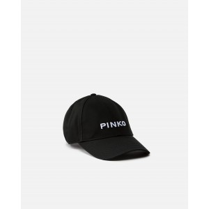 Pinko Break Dance Cap With Peak & Embroidered Logo Black Καπέλο