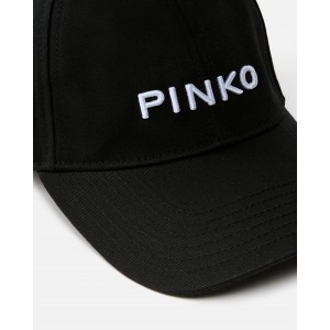 Pinko Break Dance Cap Peak & Embroidered Logo Black Καπέλο