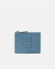 Pinko Pochette Raffia Clutch Light Blue Πορτοφόλι