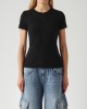 Pinko Brugherio Fine-Rib T-shirt Love Birds Embroidery Black Μπλούζα