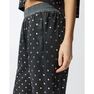 Pinko Bastelli Mesh With Mirror Detail Grey Παντελόνι