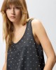 Pinko Bergamo Mesh Vest Top With Mirror Detail Grey Μπλούζα