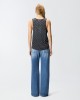 Pinko Bergamo Mesh Vest Top With Mirror Detail Grey Μπλούζα