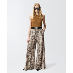 Pinko Gussola Wide-leg With Snake Print Παντελόνι