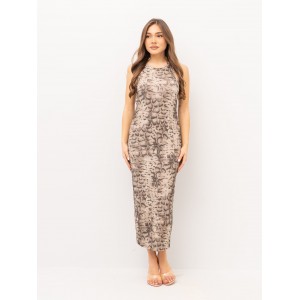 Pinko Novoli Beige/Black Midi Φόρεμα