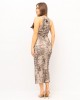 Pinko Novoli Beige/Black Midi Φόρεμα