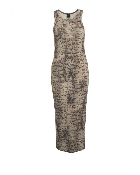 Pinko Novoli Beige/Black Midi Φόρεμα