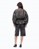 Pinko Barkeria Blouson Pea With Vintage Finish Dark Grey Μπουφάν