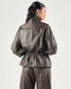 Pinko Barkeria Blouson Pea Coat With Vintage Finish Brown Μπουφάν
