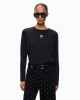 Pinko Tobling Sweater With Love Birds Logo Black Μπλούζα