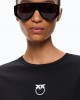 Pinko Tobling Sweater With Love Birds Logo Black Μπλούζα