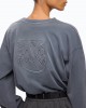 Pinko Resia Faded-effect Sweatshirt With Love Birds Logo Black Μπλούζα