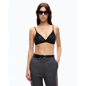 Pinko Spider Square Crystal Black Mesh Τοπ