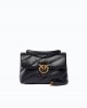 Pinko Love Puff Classic New Buckle Black Leather Τσάντα