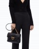 Pinko Love Puff Small New Buckle Leather Black Τσάντα
