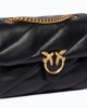 Pinko Love Puff Small New Buckle Leather Black Τσάντα