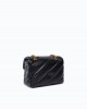 Pinko Love Puff Small New Buckle Leather Black Τσάντα