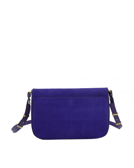 Pinko Love Satchel Classic Suede Blue Electric Τσάντα Ώμου