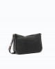 Pinko Satchell Classic Medium Leather With Love Birds Diamond Cut Buckle Black Τσάντα Ώμου