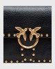Pinko Love One Slouchy Studs Leather Black Τσάντα Ώμου