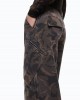 Pinko Haiku Cotton With Floral Camouflage Motif Multicolor Green-Black Παντελόνι